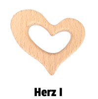 Beißanhänger Holz Herz I